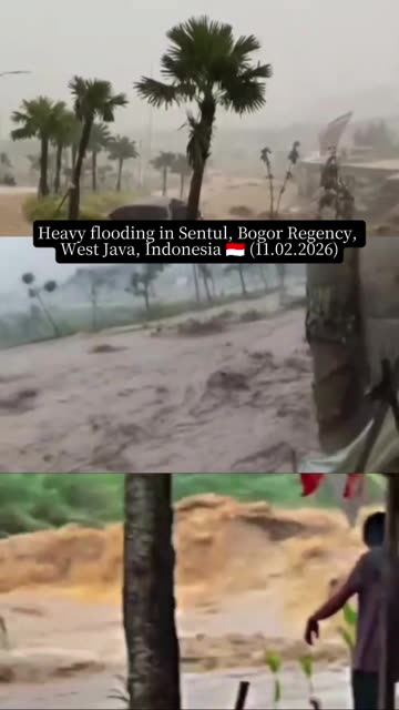 🌊Heavy flooding following in Sentul, Bogor Regency, Indonesia 🇮🇩 (11.02.2026)