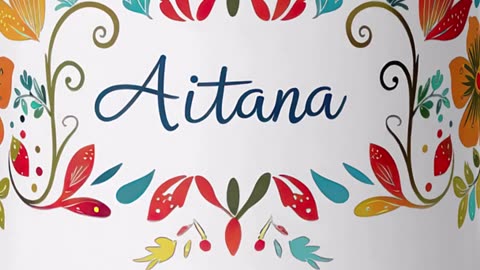 Personalized Aitana Mug – Unique Floral Name Design! #custommug #giftidea