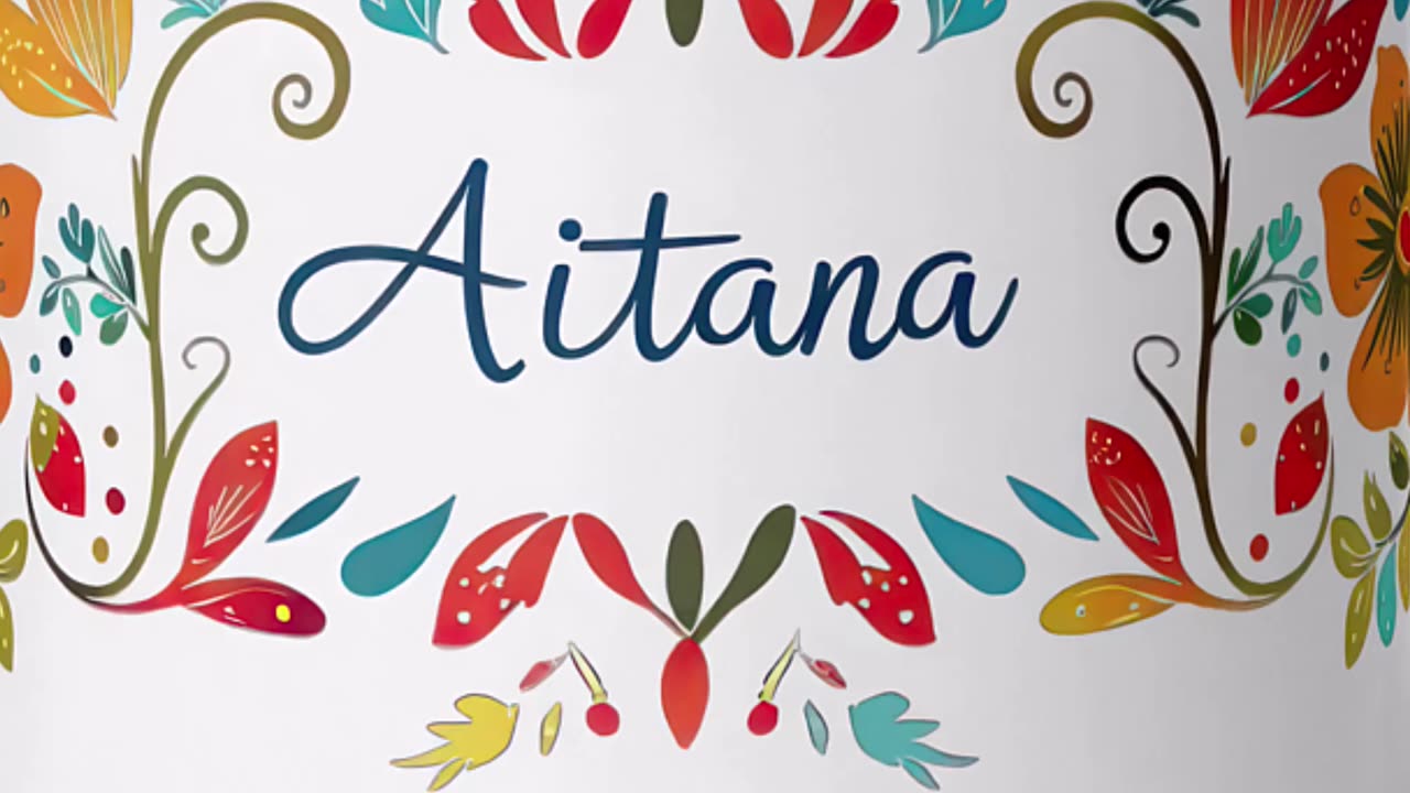 Personalized Aitana Mug – Unique Floral Name Design! #custommug #giftidea