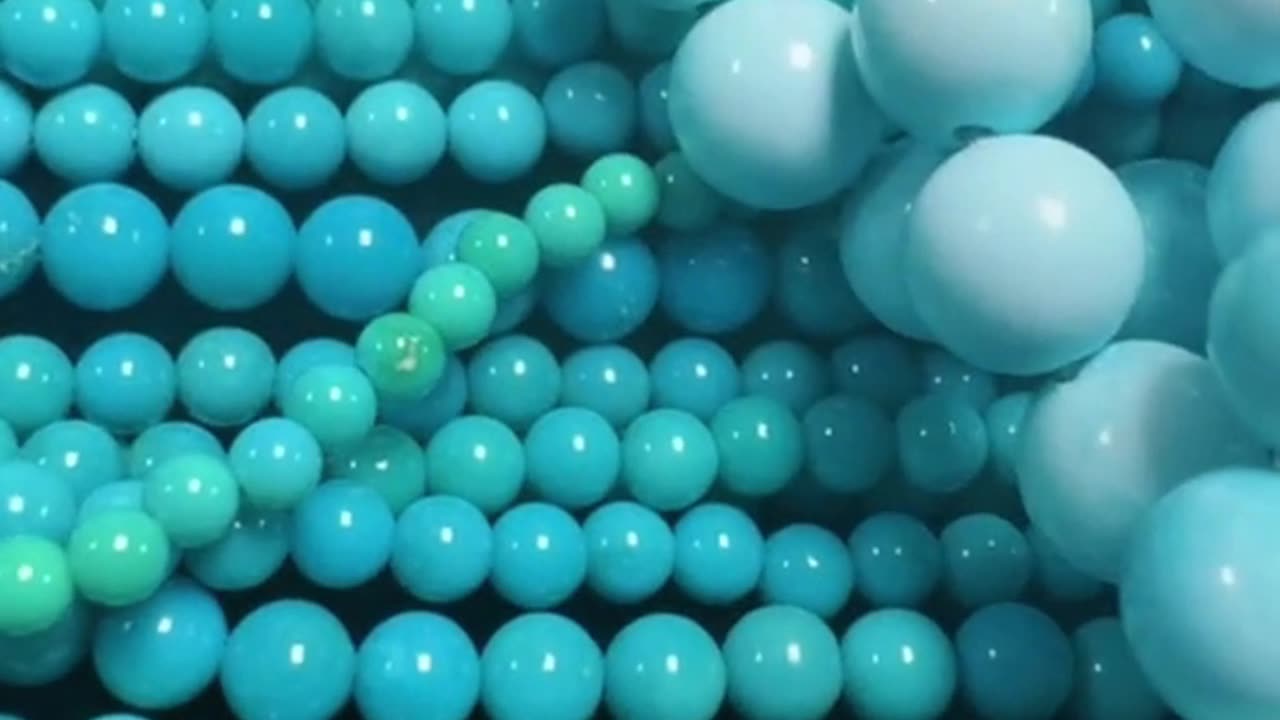 250422-14 Natural raw turquoise bead string, carefully selected piece by piece