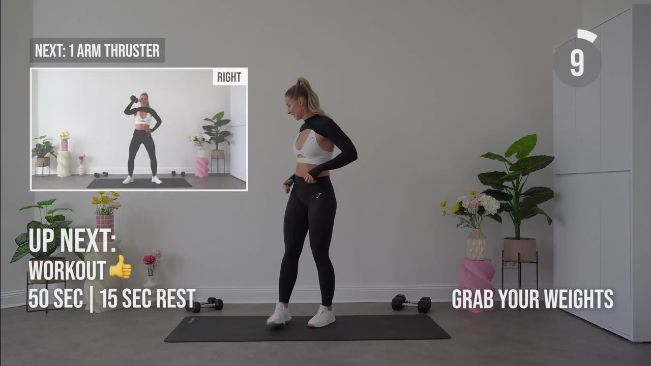 20 MIN ALL STANDING Workout with Dumbbells | Full Body HIIT + Strength, No Repeat