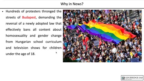 LGBTQ+ protest in Hungary| UPSC 2021 #UPSC #IAS #LGBTQ+ #freespeech #Hungary #gay #homosexuality#377