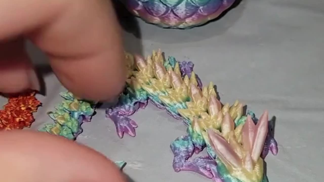 4PCS 3D Printed Easter Dragon Egg