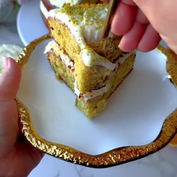 Orange Pistachio Cake with Orange Cream Cheese Frosting