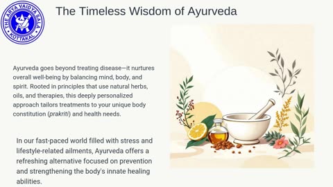 Transforming lives with time tested ayurvedic therapies in Erode