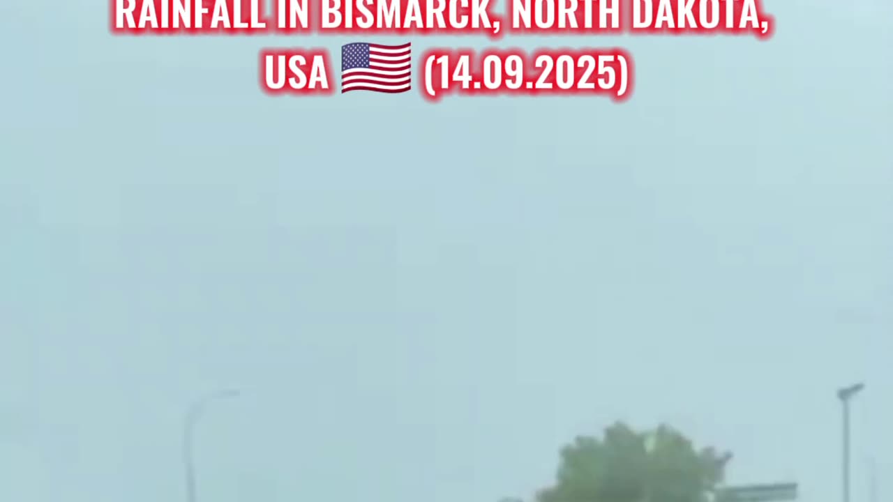 🌊Heavy floods caused by extreme rainfall in Bismarck, North Dakota, USA 🇺🇸 (14.09.2025)