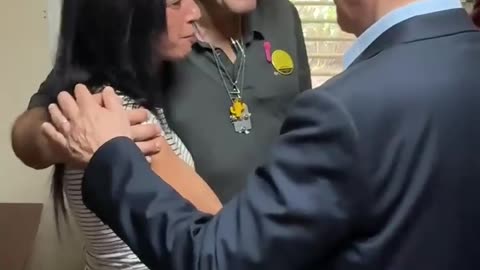 Meeting between Einav Tsengauker and Netanyahu in Nir Oz