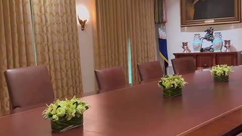 Dan Scavino posted a video of the “Cabinet Room”Metaphorically the phrase “curtains closed” used to indicate the end of an event a phase or even someone’s LIFE OR CAREER