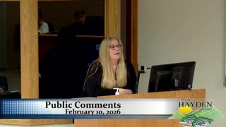 Amy - Public Comment Hayden City Council Meeting - 02/10/26
