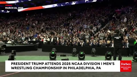 WATCH: Trump Attends 2025 NCAA Division I Men’s Wrestling Championship In Philadelphia, PA