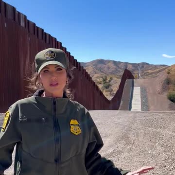 🚨🔥DHS Sec. Kristi Noem announces 7 MORE MILES of border wall is being built starting today.