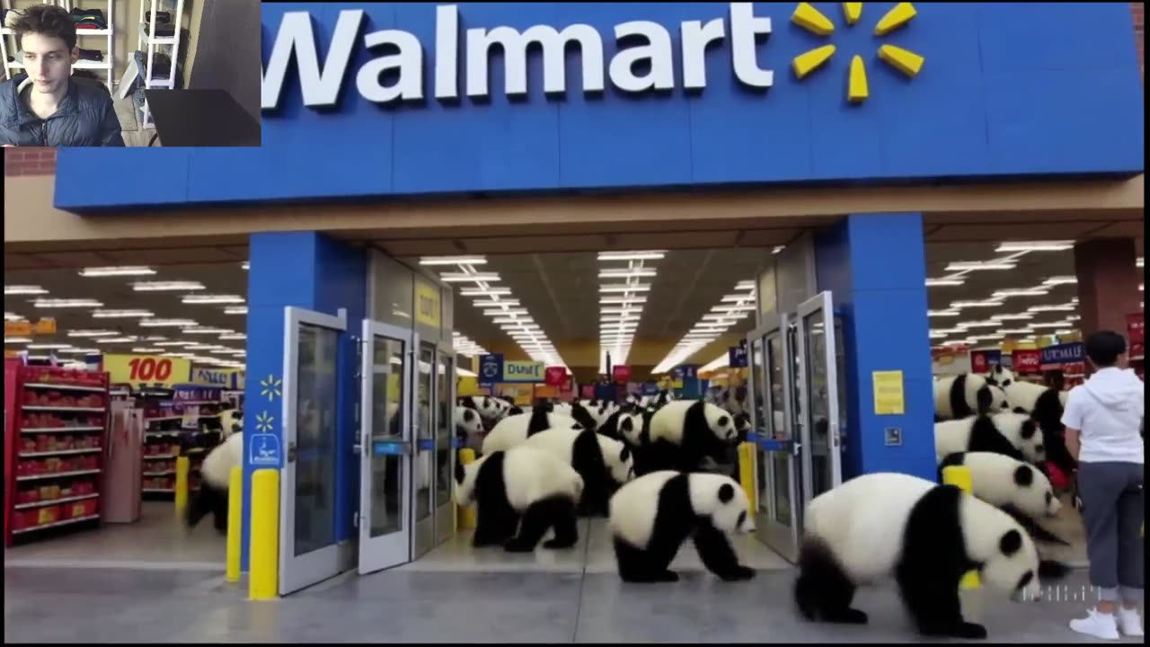 Outtake #1,215 Of Over 5 Panda Bears Roam Around A Walmart Supercenter Fake Funny Parody Video