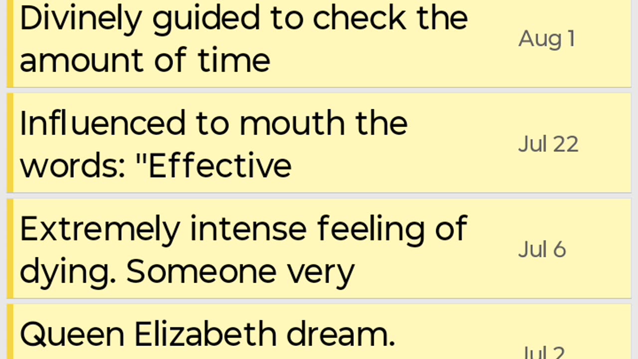 Screen Recording of Prophetic Message I Wrote in Note App