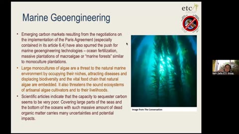 Geoengineering in Climate Negotiations ETC GROUP Oct. 28, 2022