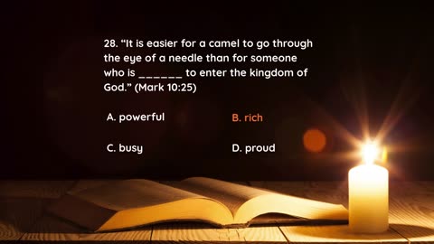 Gospel of Mark 30 NIV Fill in Blank Questions