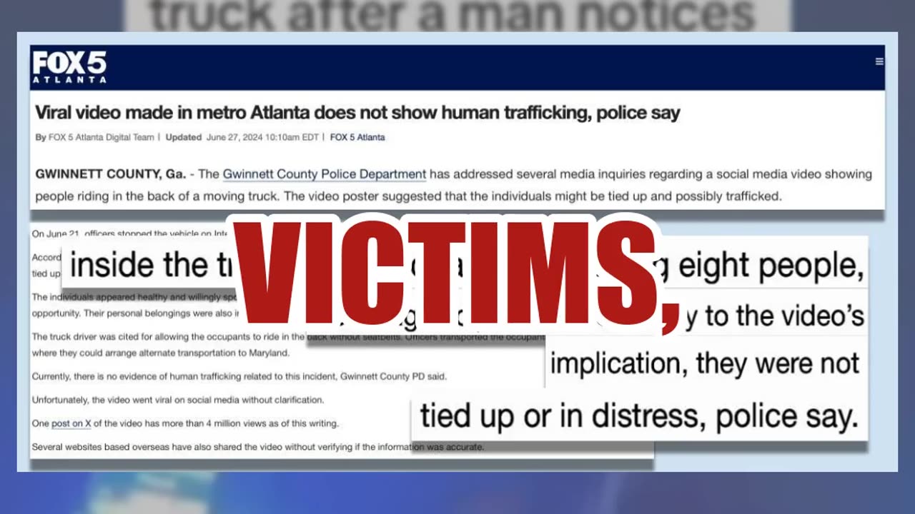 Fact Check: Video Does NOT Show Rescue Of Children From Traffickers In Rental Van -- Moving