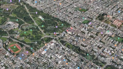 Golden Gate Park – From Haight-Ashbury to Ocean Beach, Seen from Above – San Francisco