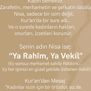 Nisa İsminin Sırrı! | Ya Rahîm, Ya Vekîl ile 66 Zikir |