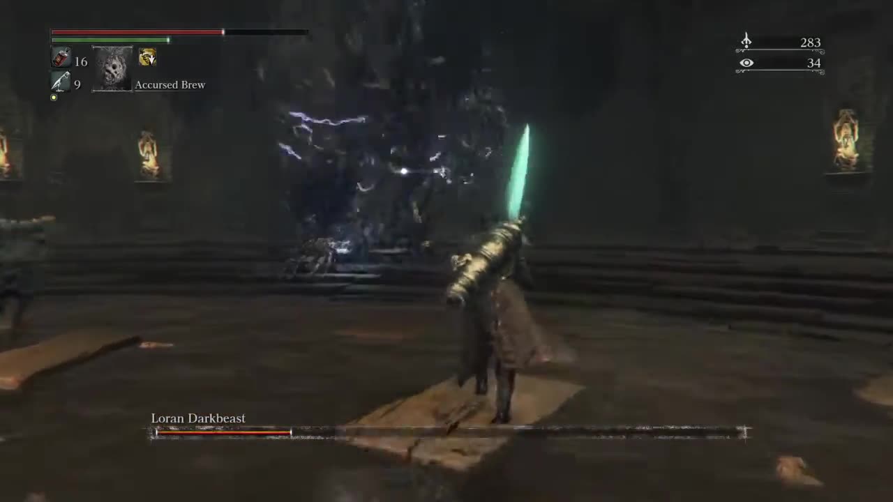 Bloodborne Loran Darkbeast Boss Fight Fail