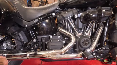 Check your engine oil on a M8 Softail