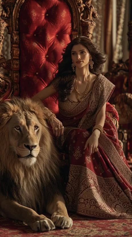 A regal woman(beautiful indian woman,