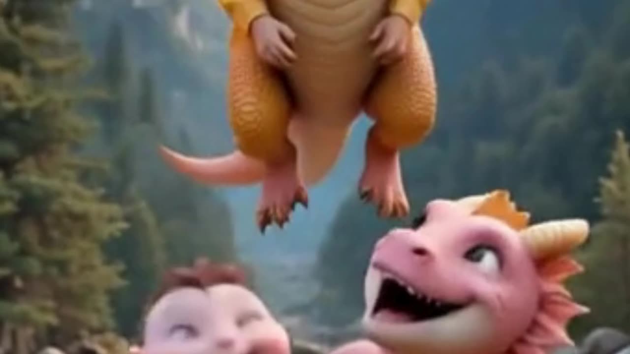 Epic Adventure: Kid Rides a Pink Dragon in Nature! 🐉👑🌄