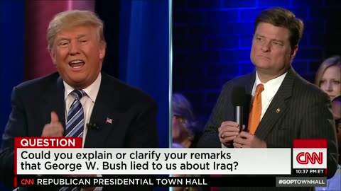 Does Trump think George W. Bush lied about Iraq?