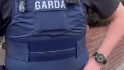 The lads from South Dublin Says No were hassled by the Gardai for putting up Irish flags.