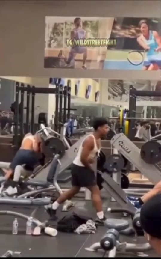 Roid rage brawl at the Gym