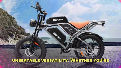 DEEPOWER S7 Electric Bike 2000W Motor 48V 60Ah Battery 20 inch Fat Tire Electric Bicycle