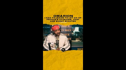 @omarion I had to learn to let go of people’s opinions, thay are short sighted