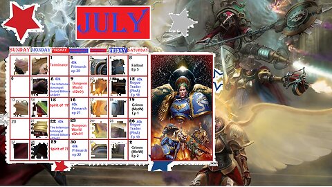 JULY CALENDAR (meant to put this up a few days ago, sorry)