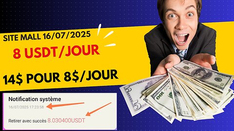 14 USDT pour 8 USDT/jour . Nouveau site mall 16/07/2025