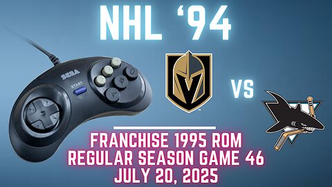 NHL '94 Franchise League (1995) - Golden Knights (NewJerseyKiller) at Sharks (Len) {Genesis} Game 46