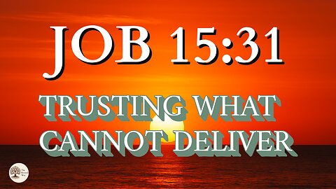 Trusting What Cannot Deliver | Job 15:31