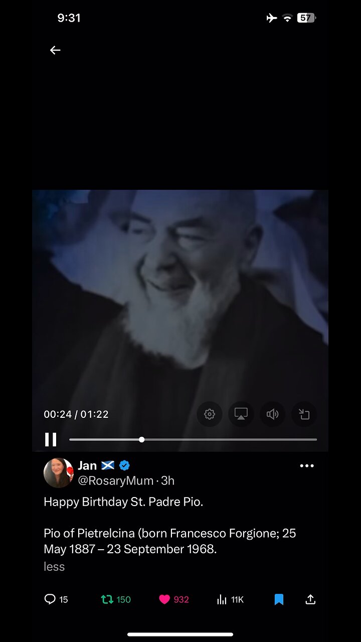 Padre Pio ( Saint Pio ) bio locating in 5 places at the same time