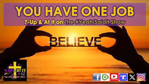 WORD OF THE DAY: JOHN 6:29 - YOU HAVE ONE JOB