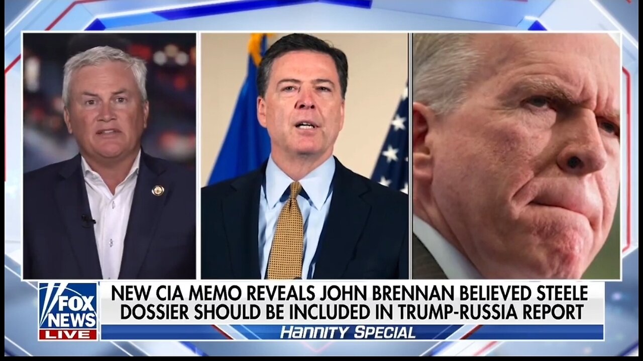 Rep James Comer Calls for Criminal Referrals Against Brennan and Comey for Perjury