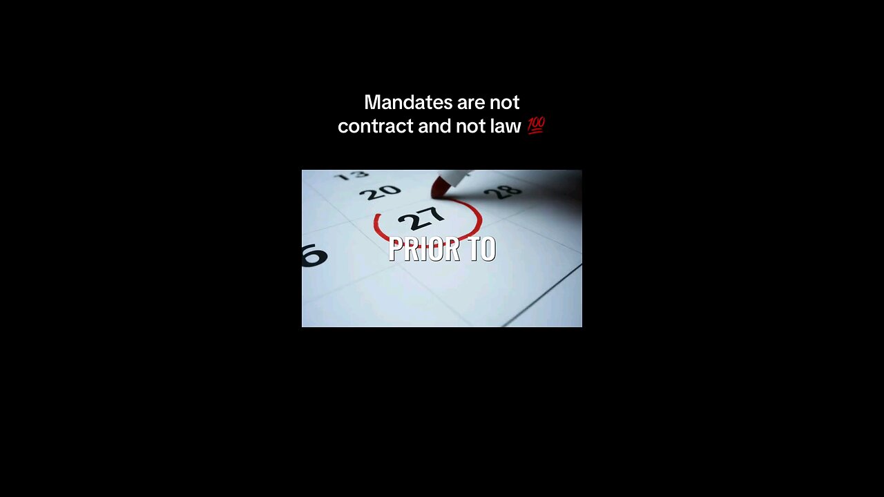 Mandates Are Not Contract Or Law