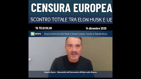 TG TELECOLOR: "L'UE HA MULTATO ELON MUSK, MENTRE PER GLI USA SI TRATTA UN ATTACCO AGLI INTERESSI NAZIONALI AMERICANI" 14 dicembre 2025