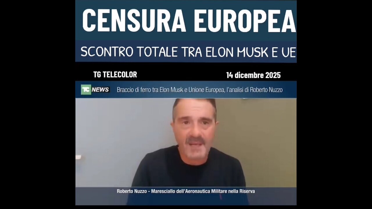 TG TELECOLOR: "L'UE HA MULTATO ELON MUSK, MENTRE PER GLI USA SI TRATTA UN ATTACCO AGLI INTERESSI NAZIONALI AMERICANI" 14 dicembre 2025