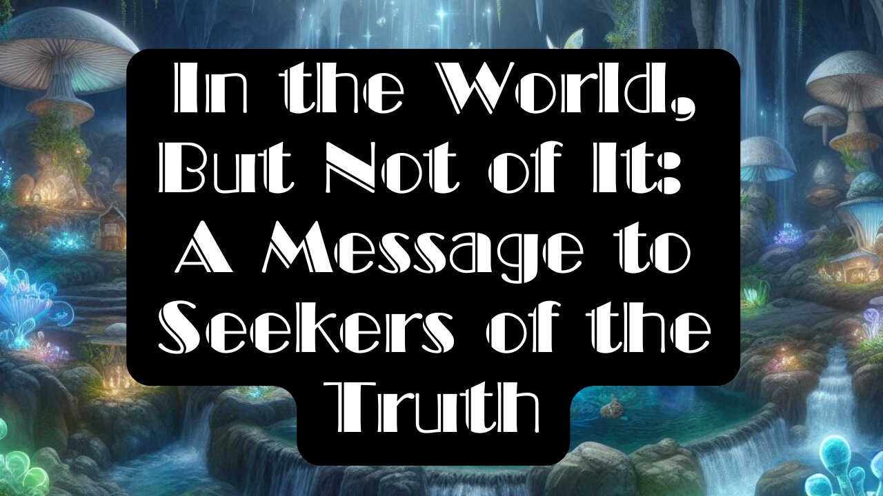In the World, But Not of It: A Message to Seekers of the Truth