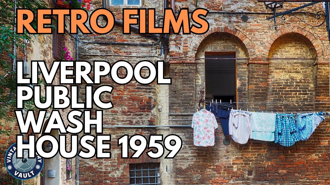 Retro Films Liverpool Public Wash House 1959.
