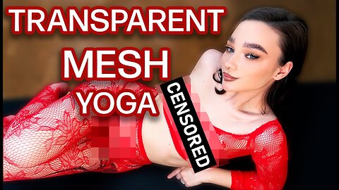 TRANSPARENT MESH YOGA – RED OUTFIT FLOW WITH GRACE | BlackMonro Yoga 
