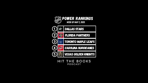 Power Rankings in the NHL for the week of 5/7/2025! 🚨