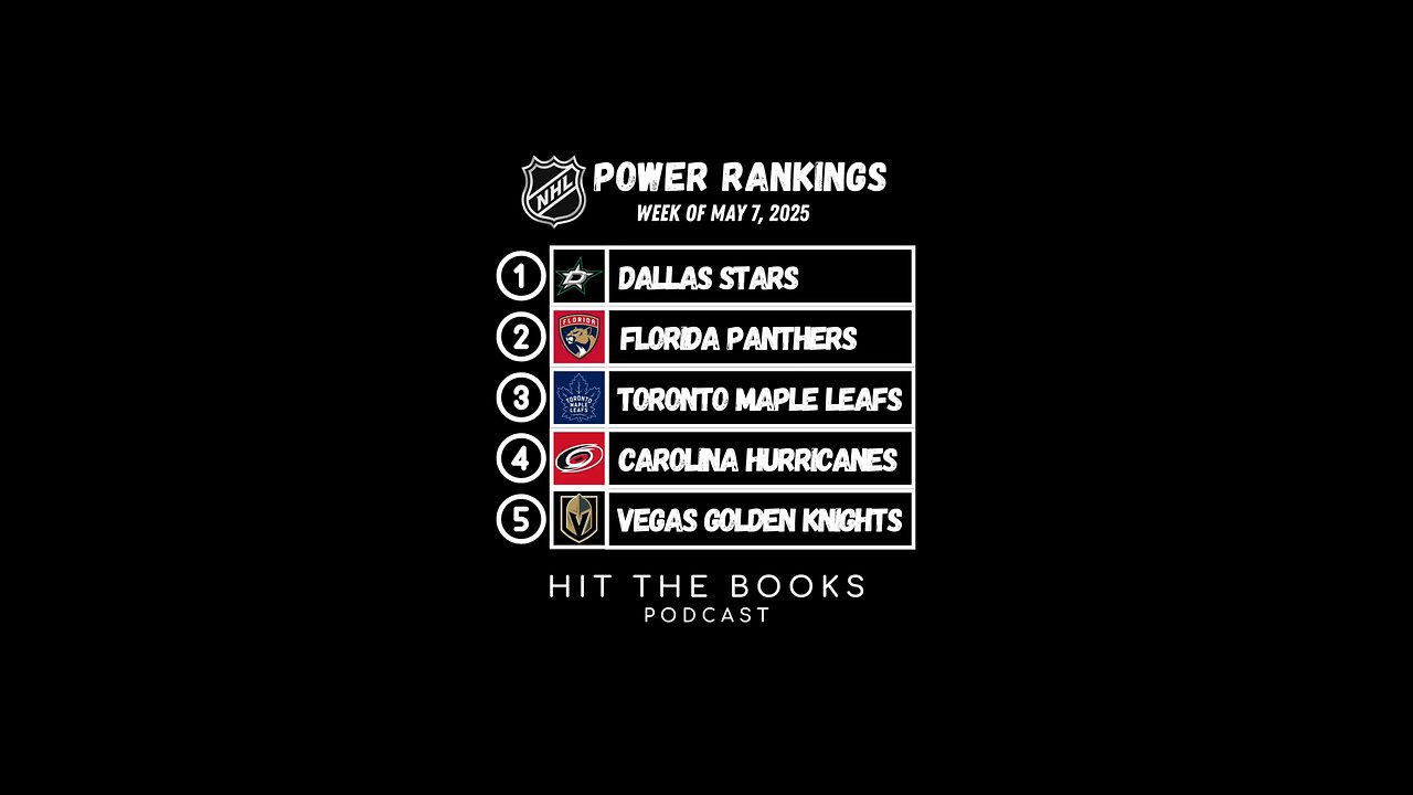 Power Rankings in the NHL for the week of 5/7/2025! 🚨