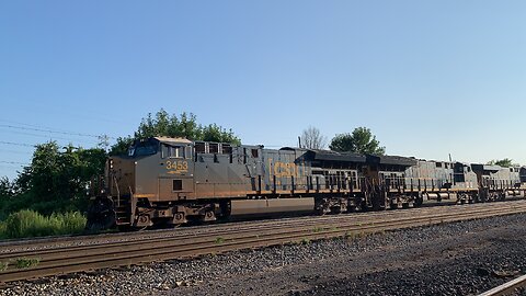 Triple CSX Train engines 3453, 3397 and 977