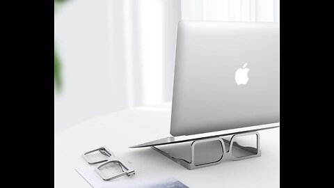 Foldable Aluminum Alloy Glasses Style Laptop Stand, for Laptop, Tablet and Book