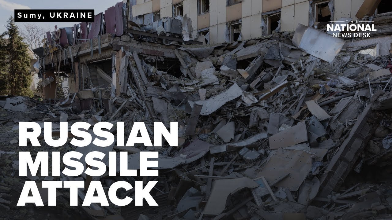 34 killed in Ukrainian town of Sumy by Russian missile attack