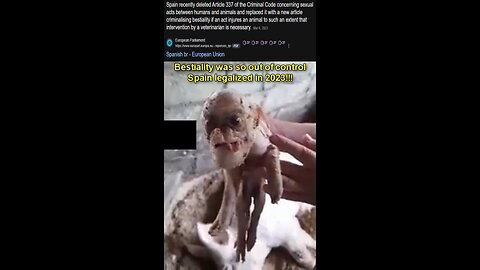 Spain Legalized Bestiality in 2023, Why?